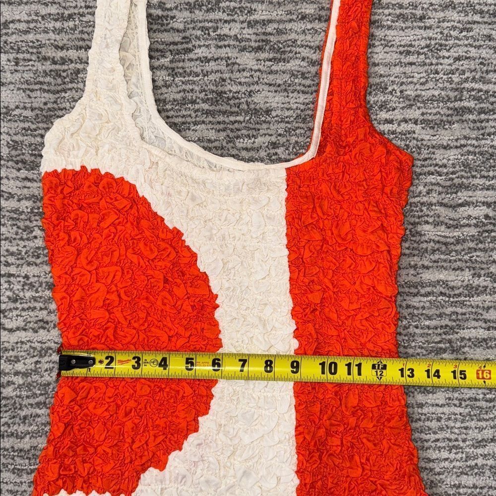 New Mara Hoffman Sloan Textured Colorblock Popcorn Midi Dress Small - Picture 9 of 15
